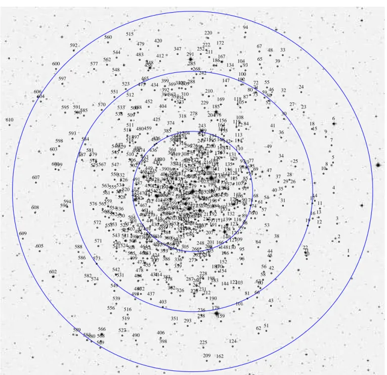 Fig. 2. Detected X-ray sources overlaid on a DSS1 image (V band) of the XMM-Newton FOV