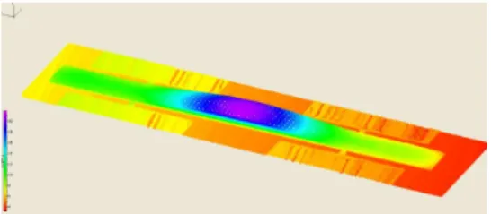 Fig. 17. Topography of one of the MEMS XBM prototype obtained with white-light interferometry technique.