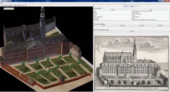 Figure 4. A snap shot of the current version of the Virtual Leodium prototype 