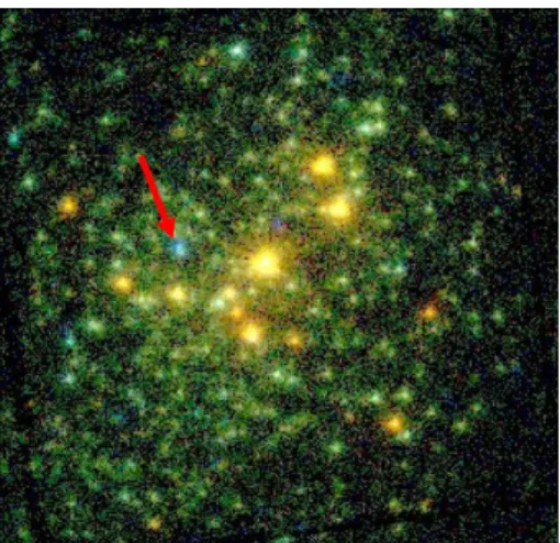 Figure 1: X-ray image of the core of the NGC 6231 cluster based on the combined MOS1 and MOS2 detectors