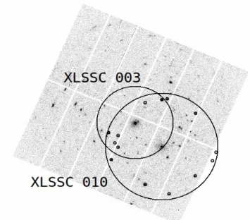 Fig. 7. XMM-Newton image of galaxy clusters XLSSC 010 (z = 0 . 33) and XLSSC 003 (z = 0 
