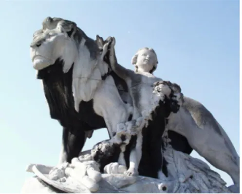 Figure 4 : Dépôt de particules sur  monument (Pont Alexandre III – 