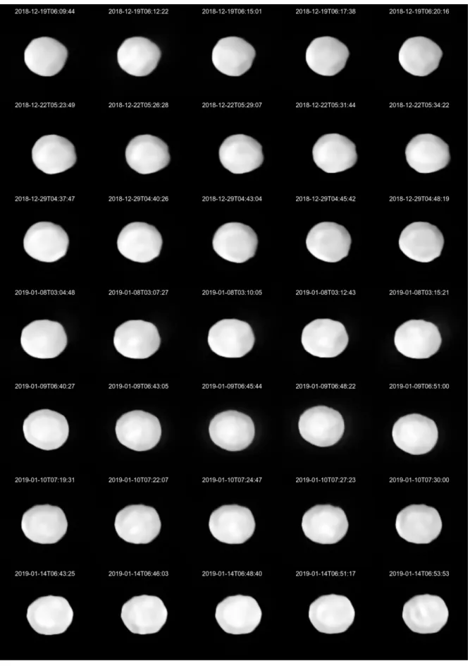 Fig. A.2: Full set of VLT / SPHERE / ZIMPOL images of (704) Interamnia obtained between December 2018 and January 2019