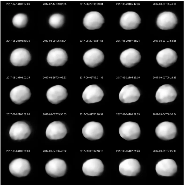 Fig. A.1: Full set of VLT / SPHERE / ZIMPOL images of (704) Interamnia obtained in August–September 2017