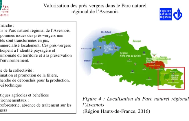 Figure  4  :  Localisation  du  Parc  naturel  régional  de  l’Avesnois  