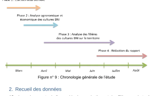 Figure n° 9 : Chronologie générale de l’étude 