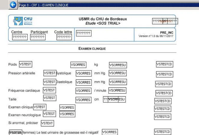 Figure 8 :Aperçu du CO annoté fourni par Ennov Clinical avec un format CDISC 