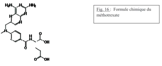 Fig. 16 :  Formule chimique du  méthotrexate  