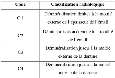 Tableau 2.6. Classification de Hintze et al. ( 1998) 