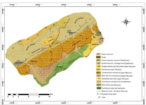 Figure 1. Geological map of the study area. 