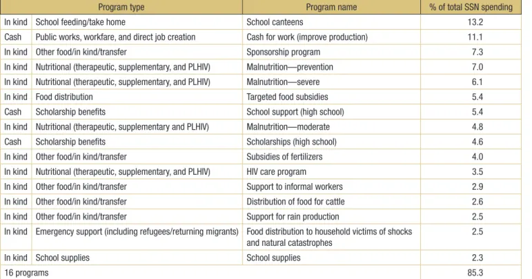 FIGURE ES.6  Social safety net coverage by program and quintile