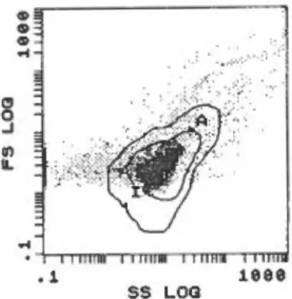 Fig.  2  : Analyse par cytométrie en flux d'une culture de  D .  frappieri souche  PCP-1  ayant  servi  d'inoculum