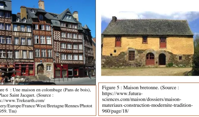 Figure 6  : Une maison en colombage (Pans de bois),  La Place Saint Jacquet. (Source : 