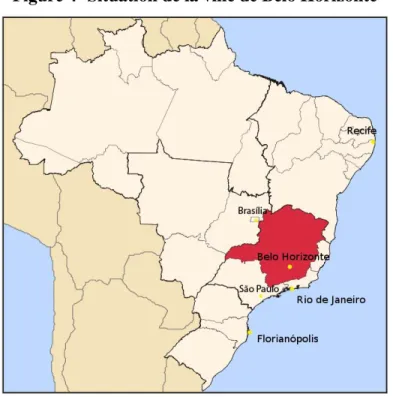 Figure 4- Situation de la ville de Belo Horizonte 
