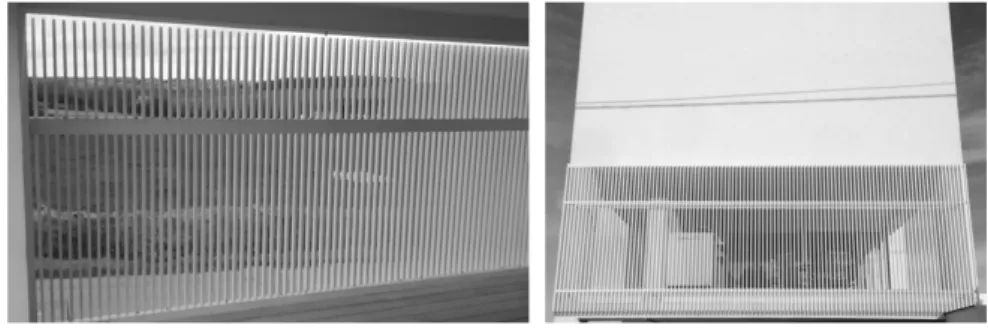 Fig. 1. Real grid on site, from inside (left) and outside (right)