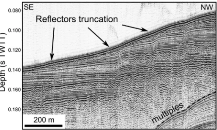 Fig. 4.Proposed correlation between the chronostratigraphy developed by Bell et al. (2008)and our data set