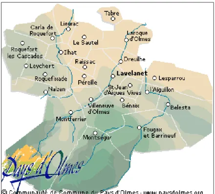 Figure 2: Territoire de la CCPO, source : site internet de la CCPO 