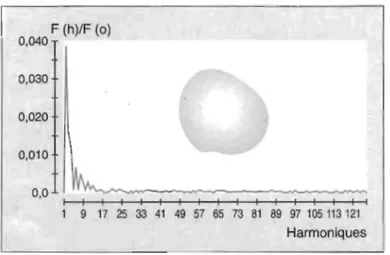 Figure 8. Transformée de Fourier du rayon r(k).