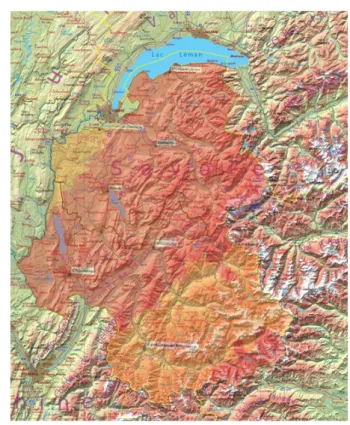 Fig. III.1 – Classes de sismicité des communes des Haute-Savoie et de Savoie