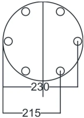 Fig. 3-3 : positionnement des boulons du couvercle de centrage  N 1  = (M f   d 1 )/∑d i 2  =                      =  13728.19 N 