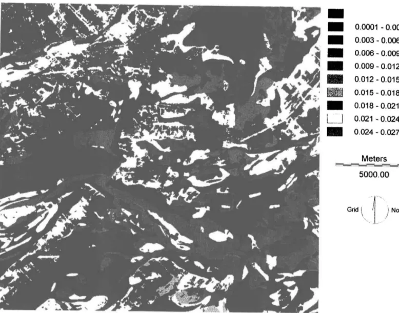 Figure 3.6  : Concentrations moyennes d'atrazine en  mg/l 