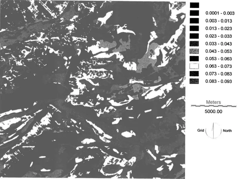 Figure 3.8  : Concentrations maximales d'atrazine en mgll 