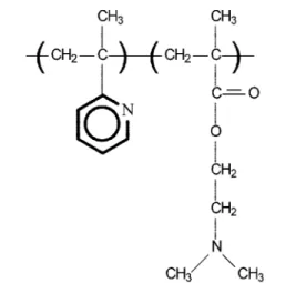 Fig. 1. The structural units of the investigated polyelectrolyte PVP-b-PDMAEMA 