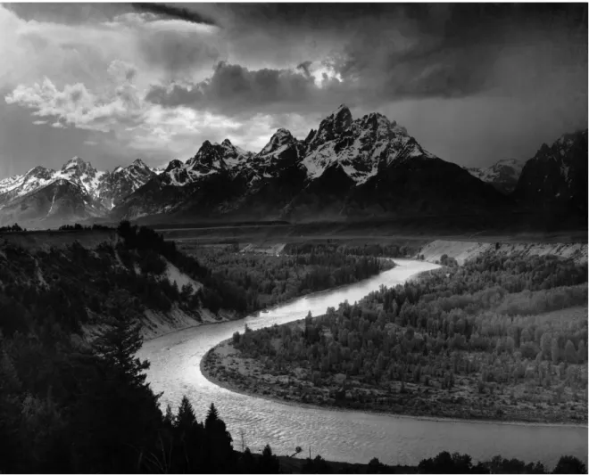 Figure 7 : The Tetons and the Snake River. Ansel Adams. 1942. 