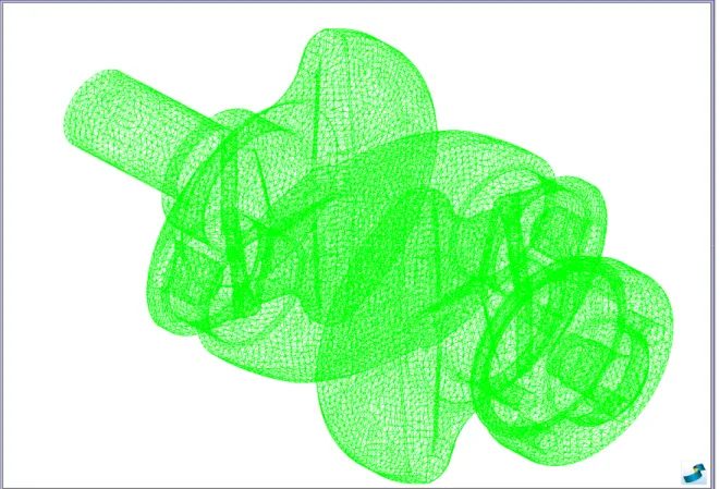 Figure 2: Crankshaft’s mesh (283700 linear tetrahedrons) 