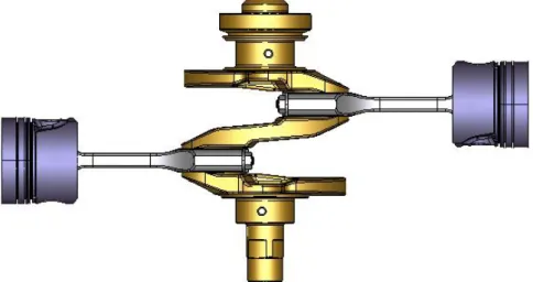 Figure 1. Geometric model of the boxer engine in Samcef Field 