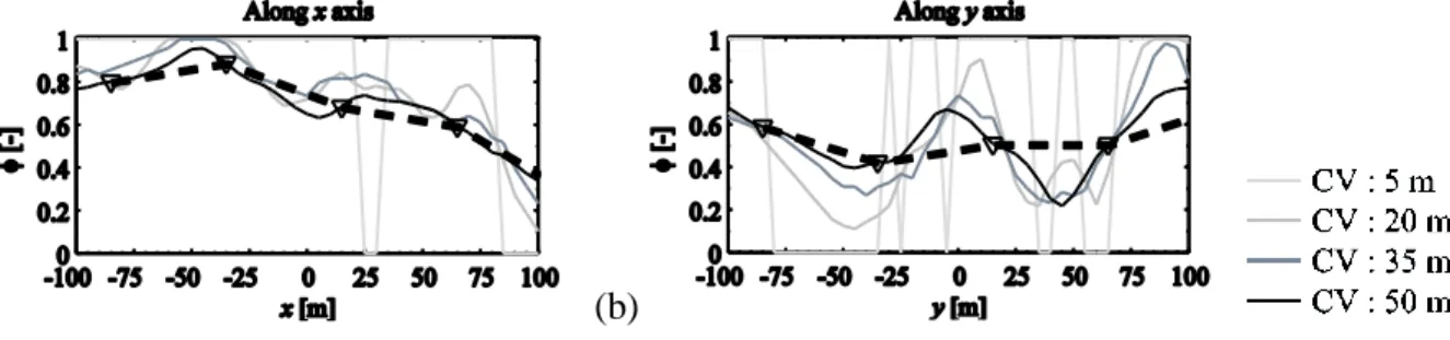 Figure 1-9: Spatial variation of the areal storage porosity    at z = 63 m around point D