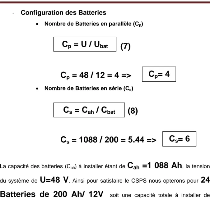 Figure 5: Schéma multifilaire du banc de batteries