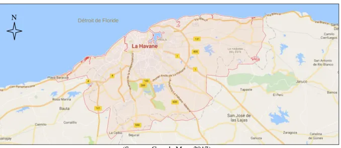 Figure 3 — Carte de la province de La Havane 
