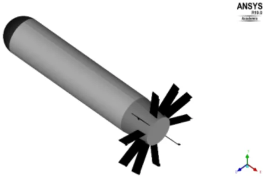 Fig. 1 83 mm body-fin configuration.