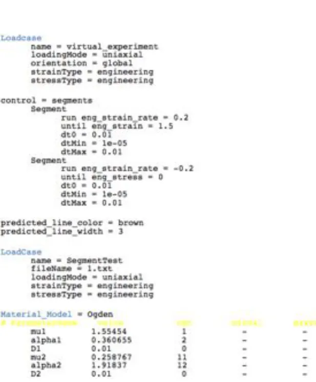Figure 13: MCalibration program (material model optimization)