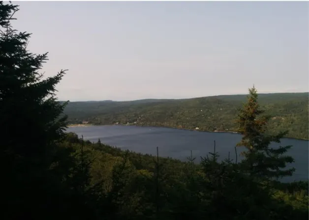 Figure 2: Vue sur le lac de l'Est (Source: Olivia Roy-Malo 2015)