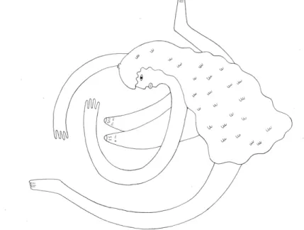 Figure 6 : Métamorphose, 2016, 18 cm x 21 cm, dessin. 