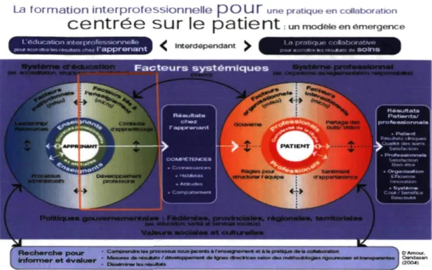 FIGURE 3. INTERDISCIPLINARY EDUCATION FOR COLLABORATIVE, PATIENT-CENTRED PRACTICE-D'AMOUR &amp; OANDASAN (2005) 