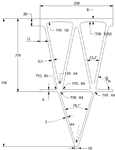 Figure 5.2 Proposition d'extrusion de liaison pour un tablier tout aluminium 