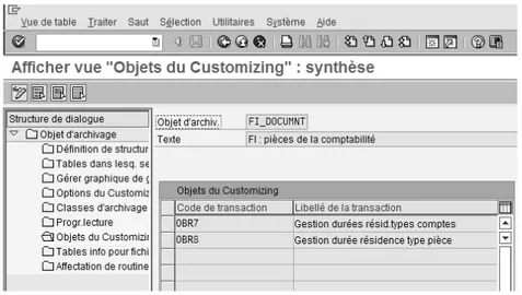 Figure 14 : liste des transactions permettant de définir le temps de résidence 