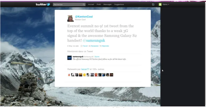 Figure 18: le tweet au delà des nuages