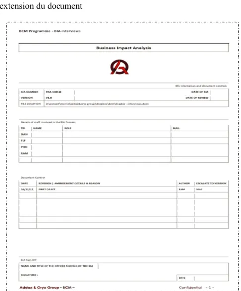 Figure N°22: Extrait de référencement 