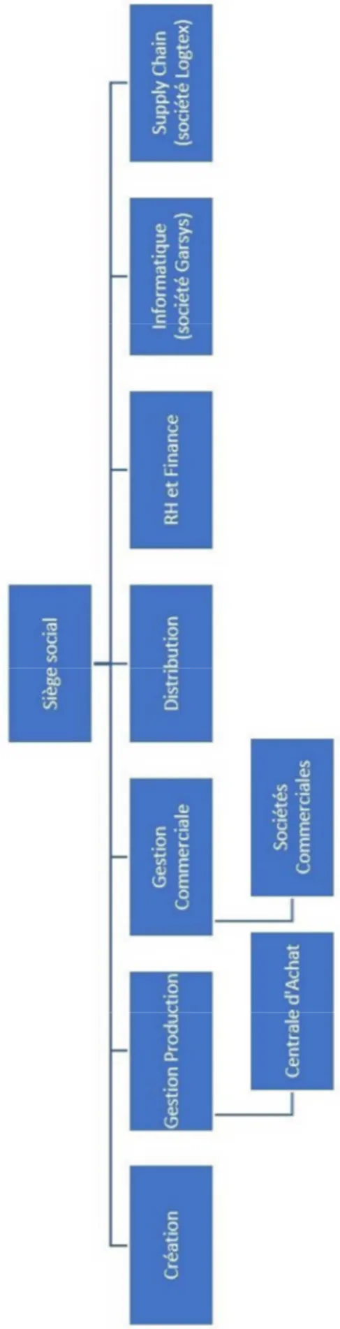 Figure 1 : Organigramme des domaines des deux groupes 