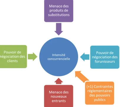Figure 12 : 5 forces (+1) de Porter 