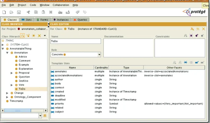 Figure 30 : Interface Protegé 