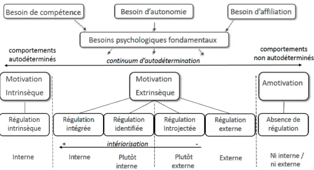Figure 1. Continuum d’autodétermination (Ryan et Deci, 2000) 