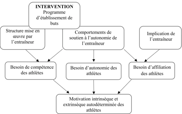 Figure 2. Modèle motivationnel de la relation « entraîneur-athlète », adapté de Mageau  et Vallerand (2003)
