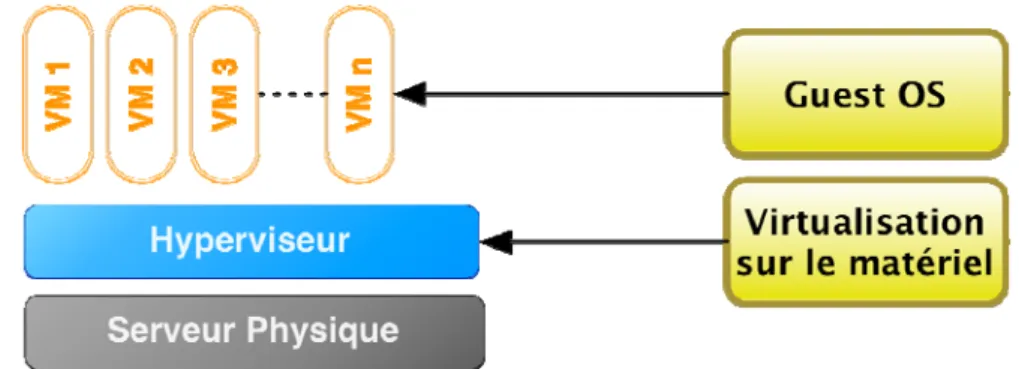 Figure 7 : Hyperviseur de type 1 