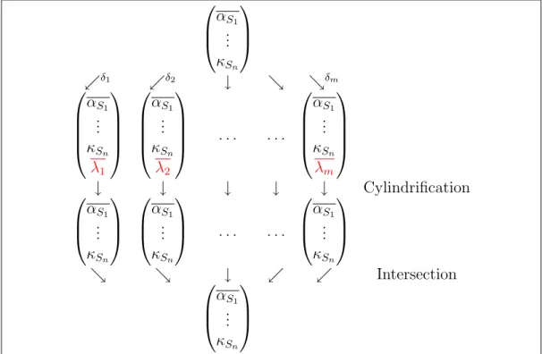 Figure 3.3: Proposed application of Farkas’ Algorithm using the Cylindrifi- Cylindrifi-cation operation.