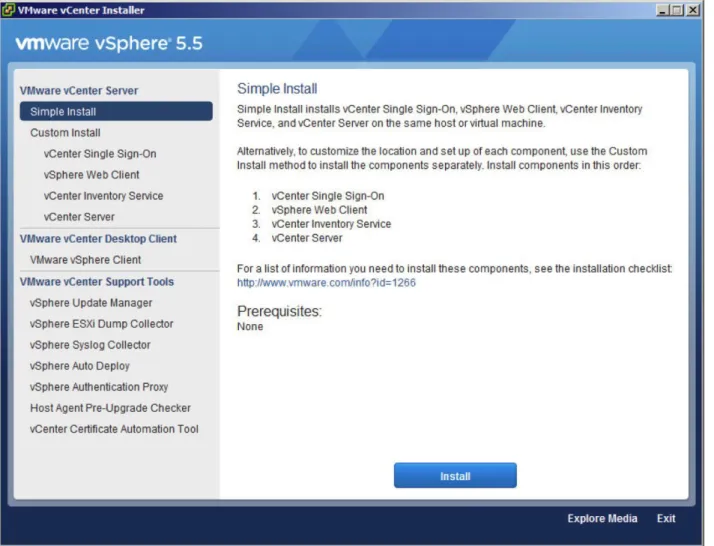 Figure 16 : Lancement de l’installeur VmWare Vsphre 5.5 (Echo) 